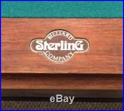 Pool Table (8 ft. X 4'5-1/2) Barely Used. Made by Sterling. With pool light