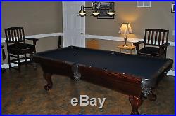 Pool Table 8ft C. L. Bailey & Pool Table Chairs (2) American & Pool Stick Stand