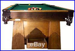 Pool Table-Antique McFarland 1931 1-Piece Slate-Very Nice