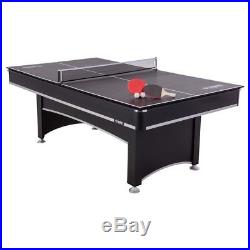 Pool Table Billiard Balls Cue Tennis Tabletop Ping Pong Paddles 2 in 1 Game Room