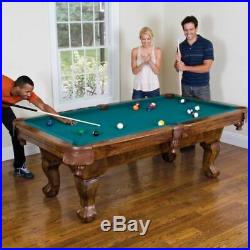 Pool Table Billiard Game Traditional Drop Pocket Dining Cue Rack Ball Chalk Home