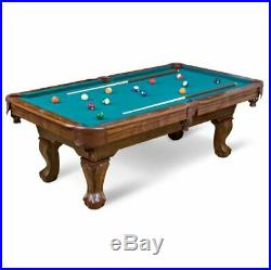 Pool Table Billiard Game Traditional Drop Pocket Dining Cue Rack Ball Chalk Home