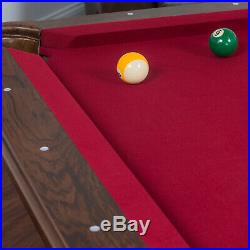 Pool Table Billiards 7.25 Foot Felt Cloth Dining Balls Game Cues Room Dorm 87 in
