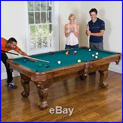 Pool Table Billiards 7.25 Foot Felt Cloth Dining Room Balls Game Cues Dorm 87 In