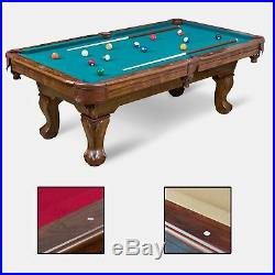 Pool Table Billiards 7.25 Foot Felt Cloth Sports Balls Game Cues Room Dorm 87 in