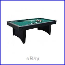 Pool Table Bundle Billiard 7 Foot with Bonus Cue Rack Game Room Balls Chalk