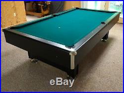 Pool Table Champion Columbia 8' recent professional disassembly, cues & balls