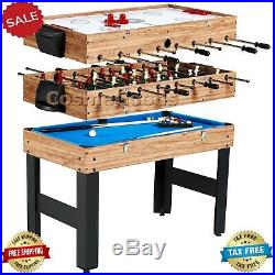 Pool Table Combo Billiards Hockey Foosball Sturdy Game Kids Family Accessories