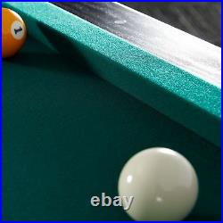 Pool Table Dartboard Set 7 Foot Bar Size Billiard Tables Balls 2 Cues Plus Black