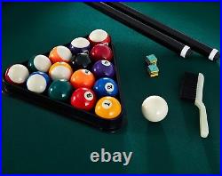 Pool Table Dartboard Set 7 Foot Bar Size Billiard Tables Balls 2 Cues Plus Black