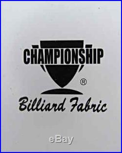 Pool Table Felt, Black Teflon, 8 Ft, Championship Invitational, Free Shipping