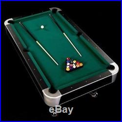Pool Table Game Room 90-inch Billiard Balls Cues Table With Bonus Accessory Kit