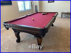 Pool Table Olhausen 8' X 4' regulation size table with 1 thick slate