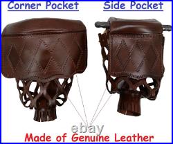 Pool Table Pockets, Leather Pool Table Pockets, Billiard Pockets, Made of Real L