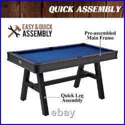 Pool Table Sturdy Wooden Leg Compact Stability Durable Recreation Game Room Play