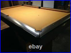 Pool Table Vintage 8.5 ft 1980s one piece slate National Shuffleboard & Billiard