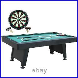 Pool Table With Bonus Dartboard Set Family Arcade Billiard 84