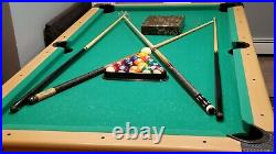 Pool table 7 ft x 4 ft with accessories green top mint condition