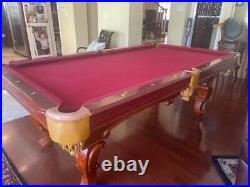 Pool table 8 ft. Slate, Includes Cue Rack