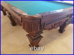 Pool table 9 foot pro size new 20k Hand Carved Lions Heads! RARE 6 LEGS EXTRAS