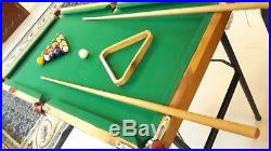 Pool table handmade Involve portable Billiards wood rare + balls+2cues