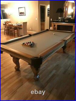 Pool table hardwood full size slate accessories included perfect condition