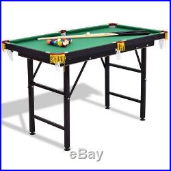 Portable 4 Foot Pool Table Billiard Game With Accessories For Kids Small Spaces