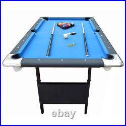 Portable 6 Ft Folding Pool Table With Accessories Balls Cues Chalk No Assembly