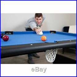 Portable Folding 6Ft Billiard Pool Table Set Balls Cues Chalk Game Room Basement