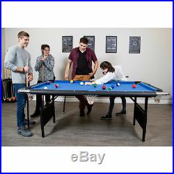 Portable Folding Gorgeous 6Ft Billiard Pool Table Set Balls Cues Chalk Game Room