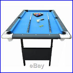 Portable Folding Gorgeous 6Ft Billiard Pool Table Set Balls Cues Chalk Game Room