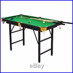 Portable Folding Gorgeous Billiard Pool Table Set 47 Balls Cues Chalk Game Room
