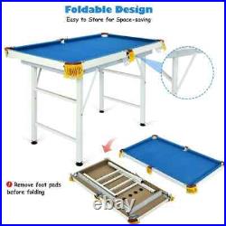 Portable Folding Youth Pool Table Billiard Desk Indoor Game With Accessories