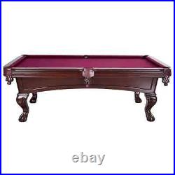 (Price Reduced) Pool Table (8ft.) (Maple Finish/ Burgundy Felt)
