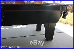 Pro Slate Billiards Table 4'6 x 8' Connelly Red w Pool Balls + Sticks 8 Foot