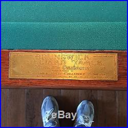 Professionally Restored 9' Antique 1928 Brunswick Medalist Pool Table
