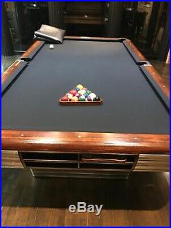 Professionally Restored Brunswick Centennial Pool Table 9' Cues & Rack Cover