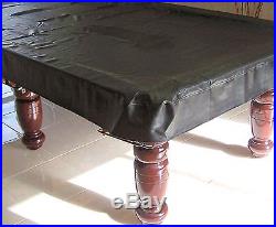 QUALITY 7ft foot Pool Snooker Billiard Table Cover BLACK Fitted Heavy Duty Vinyl