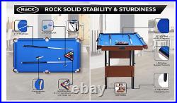 RACK Crux 55 in Folding Billiard Pool Table Billiards Game Cue Balls Sticks NEW
