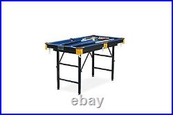 RACK Leo 4-Foot Folding Billiard/Pool Table Blue