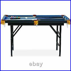 RACK Leo 4 Ft Folding Classic Billiard Pool Table Multi Player Game Set (Used)