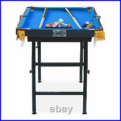 RACK Leo 4 Ft Folding Classic Billiard Pool Table Multi Player Game Set (Used)