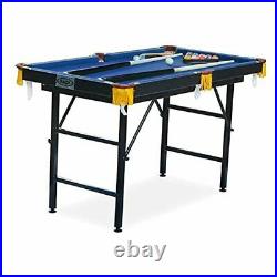 Rack Leo 4-Foot Folding Billiard/Pool Table Blue