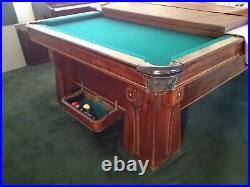 Rare Antique Brunswick Arcadia 9' pool table