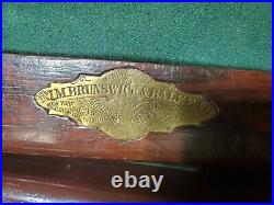 Rare Collectible 9ft X 4.5ft Brunswick Monarch Pool Table