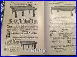 Rare Vintage Burrowes Pool Table Catalog and framed artwork