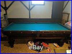 Rare find Brunswick Balke Antique Pool Table The Southern monarch cushion