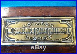Refurbished Slate Top Brunswick Balke Collender Billiard Table 1917 Monarch