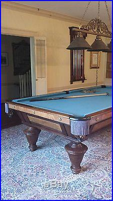 Reproduction 1850 Adler Union League Pool Table