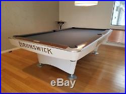 Restored Brunswick 9 gold crown 2 pool table